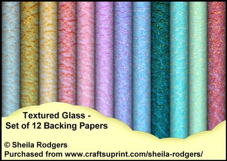 Textured Glass - Set of 12 Backing Papers