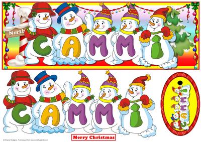 Snowmen Names Large Dl - Cammi