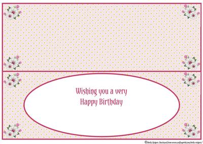 Day of the Year Birthday - Female January Insert