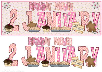 Day of the Year Birthday - Female January 2