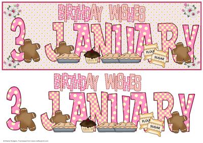 Day of the Year Birthday - Female January 3