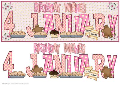 Day of the Year Birthday - Female January 4