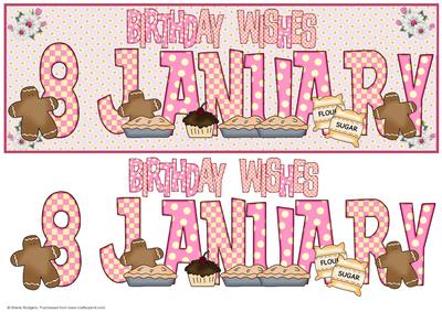 Day of the Year Birthday - Female January 8