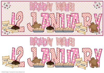 Day of the Year Birthday - Female January 12