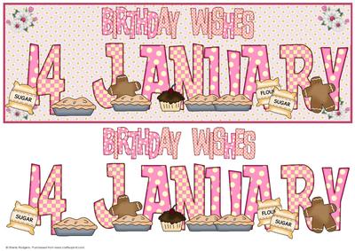Day of the Year Birthday - Female January 14