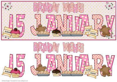 Day of the Year Birthday - Female January 15