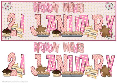 Day of the Year Birthday - Female January 21