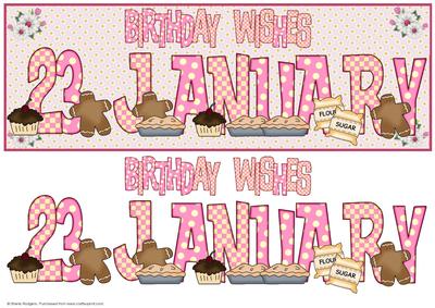 Day of the Year Birthday - Female January 23