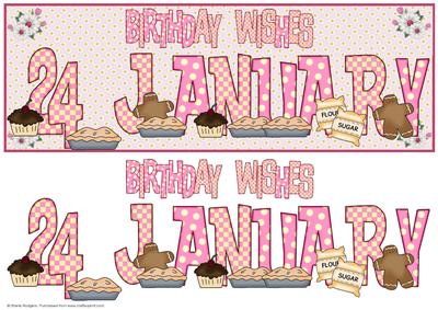 Day of the Year Birthday - Female January 24