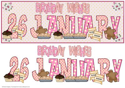 Day of the Year Birthday - Female January 26
