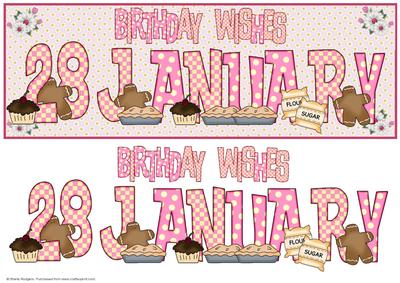 Day of the Year Birthday - Female January 28