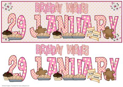 Day of the Year Birthday - Female January 29