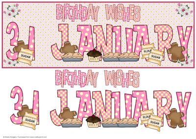 Day of the Year Birthday - Female January 31