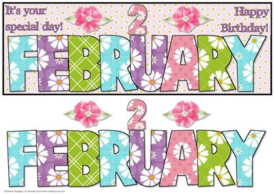 Day of the Year Birthday - Female February 2