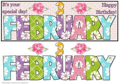 Day of the Year Birthday - Female February 3