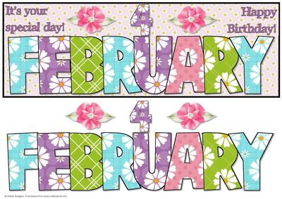 Day of the Year Birthday - Female February 4