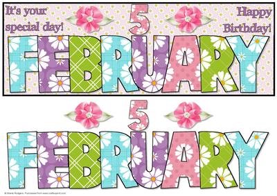 Day of the Year Birthday - Female February 5