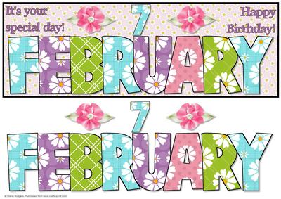 Day of the Year Birthday - Female February 7