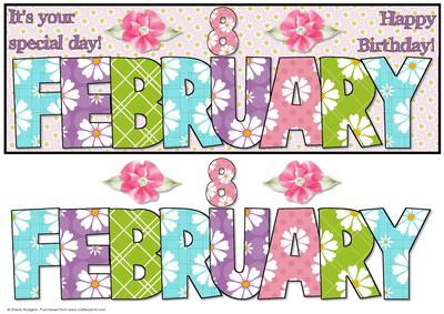 Day of the Year Birthday - Female February 8