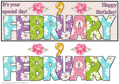 Day of the Year Birthday - Female February 9