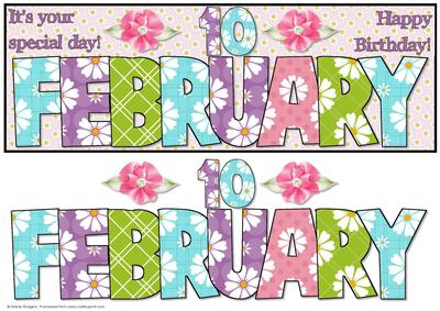 Day of the Year Birthday - Female February 10