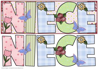 Girly Alpha Names - Niece