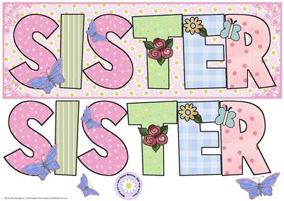 Girly Alpha Names - Sister