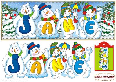 Snowmen Names Large Dl - Jane
