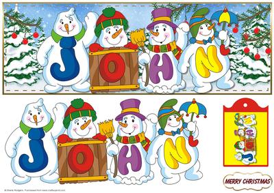 Snowmen Names Large Dl - John