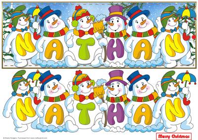 Snowmen Names Large Dl - Nathan