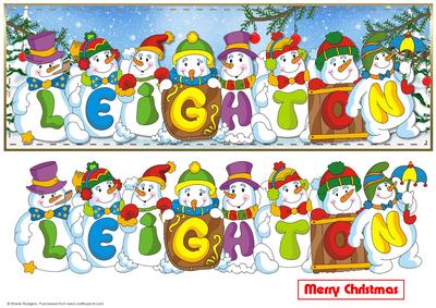 Snowmen Names Large Dl - Leighton