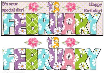 Day of the Year Birthday - February 13