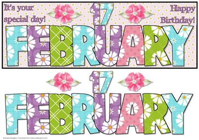 Day of the Year Birthday - February 17