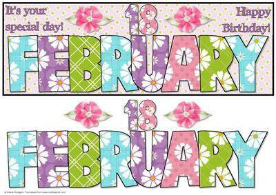 Day of the Year Birthday - February 18