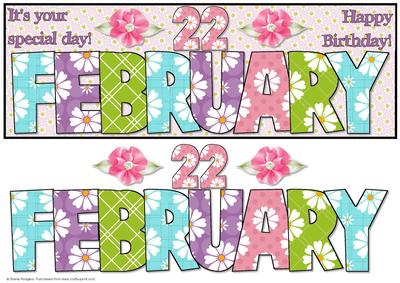 Day of the Year Birthday - February 22