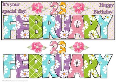 Day of the Year Birthday - February 23