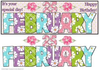 Day of the Year Birthday - February 25