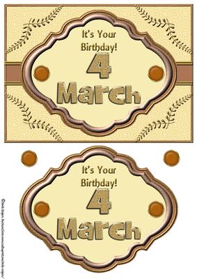 Day of the Year Birthday - March 4