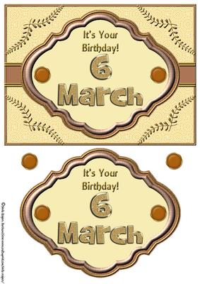 Day of the Year Birthday - March 6