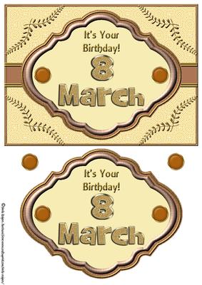 Day of the Year Birthday - March 8