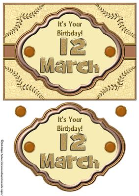 Day of the Year Birthday - March 12