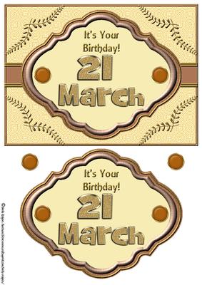 Day of the Year Birthday - March 21