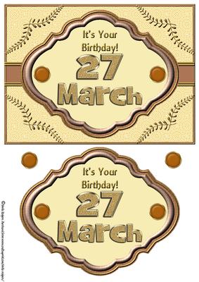 Day of the Year Birthday - March 27