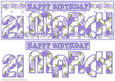 Day of the Year - Female March 21