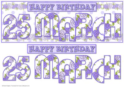 Day of the Year - Female March 25