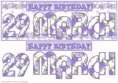 Day of the Year - Female March 29