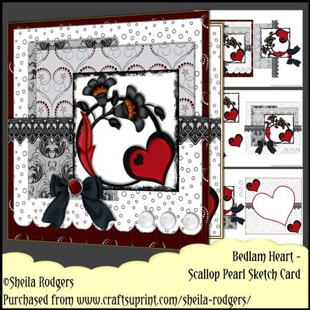 Scallop Pearl Sketch Card - Bedlam Heart