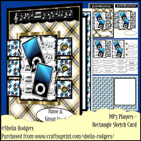 Rectangle Sketch Card - Mp3 Players