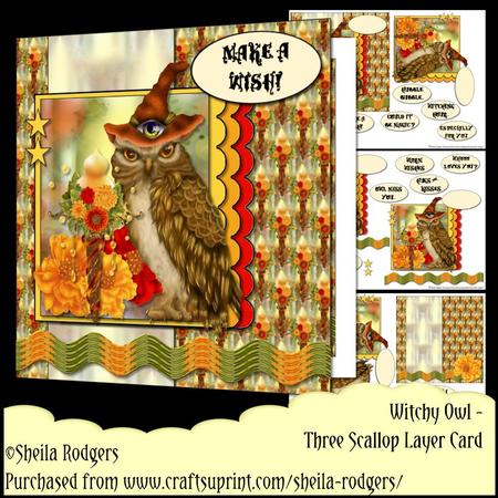Three Scallop Layers - Witchy Owl