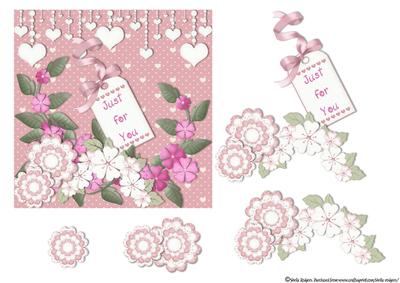 Just for You Hearts and Flowers